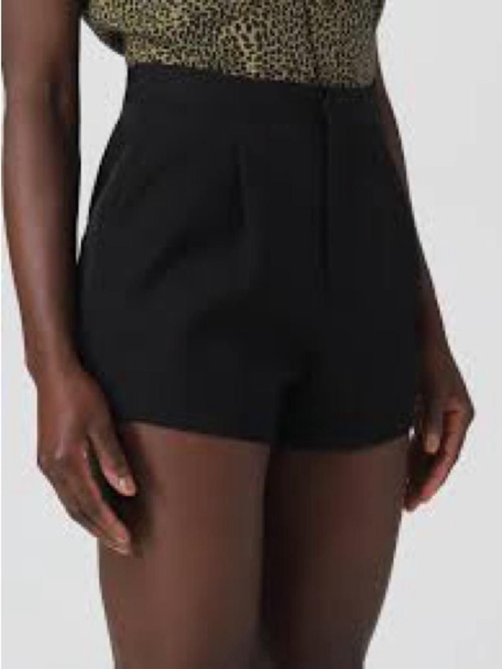 a new day Black High Waist Womens Tailored Shorts size 10 Stretch
